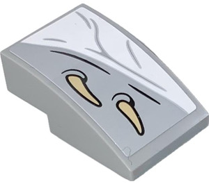 LEGO Medium Stone Gray Slope 2 x 3 Curved with Dragonskin with Spines right Sticker (24309)