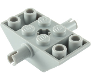 LEGO Medium stengrå Skråning 2 x 4 (45°) Dobbelt Inverteret med Pins (15647 / 30390)