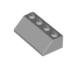 LEGO Medium Stone Gray Slope 2 x 4 (45°) with Rough Surface (3037)