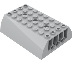 LEGO Medium steengrijs Helling 6 x 8 x 2 Gebogen Dubbele (45411 / 56204)