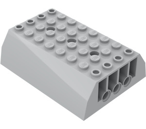 LEGO Medium Steengrijs Helling 6 x 8 x 2 Gebogen Dubbele (45411 / 56204)