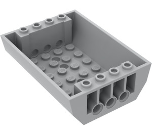 LEGO Medium stengrå Skråning 6 x 8 x 2 buet Inverteret Dobbelt (45410)