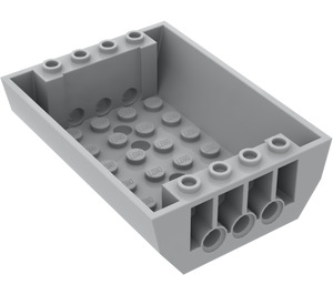 LEGO Medium Steengrijs Helling 6 x 8 x 2 Gebogen Omgekeerd Dubbele (45410)