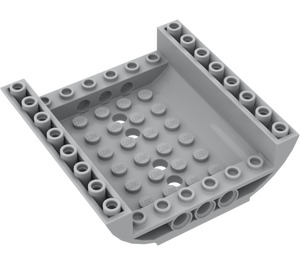 LEGO Medium Stone Gray Slope 8 x 8 x 2 Curved Inverted Double (54091)
