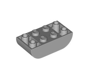 LEGO Medium Stone Gray Slope Brick 2 x 4 Curved Inverted (5174)