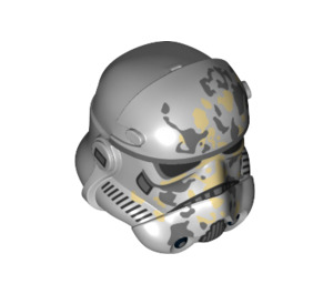 LEGO Medium Steengrijs Stormtrooper Helm met Raised Forehead met Dirt Stains (38483)