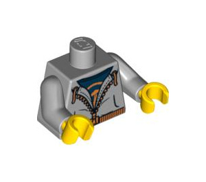 LEGO Gris pierre moyen Street Skater Torse (973 / 88585)