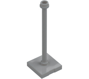 LEGO Medium Stone Gray Support 2 x 2 x 5 Bar on Tile Base with Stud with Stop Ring (28980 / 98549)