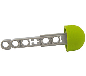 LEGO Medium steingrå Technic Pil med solid lime gummiende (76110)