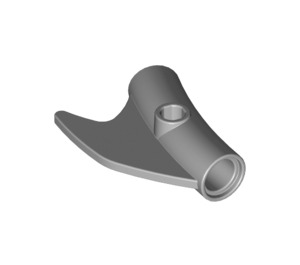 LEGO Medium Stone Gray Technic Connector, Curved with Fin and Pin Holes (87745)