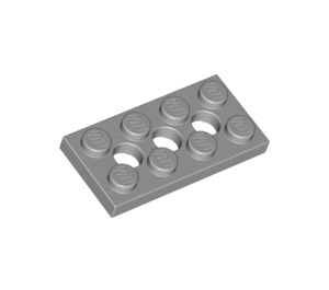 LEGO Gris pierre moyen Technic assiette 2 x 4 avec des trous (3709)