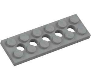 LEGO Mittleres Steingrau Technic Platte 2 x 6 mit Löcher (32001)