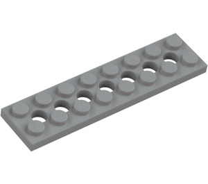 LEGO Medium Stone Gray Technic Plate 2 x 8 with Holes (3738)