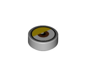 LEGO Gris Pierre Moyen Tuile 1 x 1 Rond avec Œil avec Marron et Jaune (35380 / 68362)