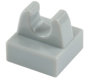 LEGO Grigio pietra medio Piastrella 1 x 1 con Clip (Nessun taglio al centro) (2555 / 12825)