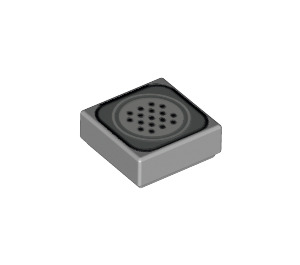 LEGO Medium Stone Gray Tile 1 x 1 with Grille with Groove (3070 / 33369)