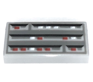 LEGO Grigio pietra medio Piastrella 1 x 2 con Lights con scanalatura (3069 / 47919)