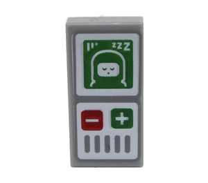 LEGO Gris pierre moyen Tuile 1 x 2 avec Remote avec rainure (3069)