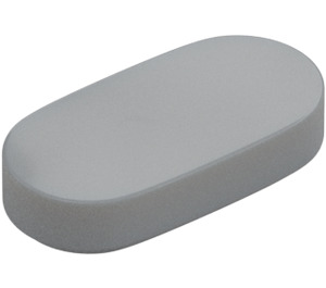 LEGO Medium Stone Gray Tile 1 x 2 with Rounded Ends (1126)