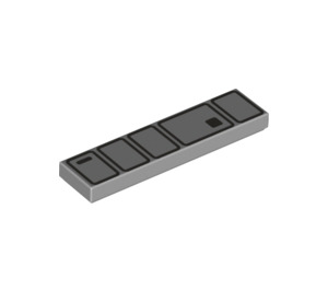 LEGO Medium Stone Gray Tile 1 x 4 with Captain Phasma Belt Pouches (2431 / 36441)