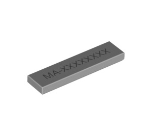LEGO Medium Stone Gray Tile 1 x 4 with Laser Engraved [MA-XXXXXXXX] (2431 / 19239)