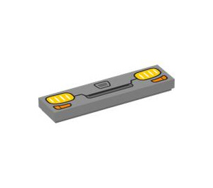 LEGO Medium Stone Gray Tile 1 x 4 with Vehicle Grill (2431 / 101398)
