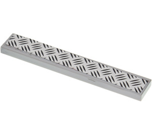 LEGO Medium Stone Gray Tile 1 x 6 with Tread Plate Sticker (6636)