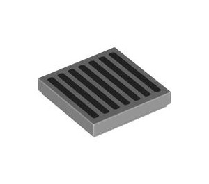 LEGO Medium Stone Gray Tile 2 x 2 with Black Lines with Groove (3068 / 104354)