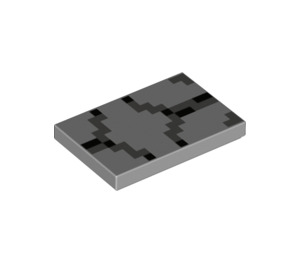 LEGO Medium Stone Gray Tile 2 x 3 with Gray pixels (26603 / 68484)