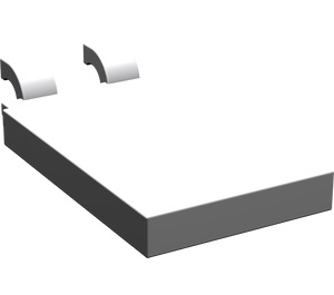 LEGO Gris pierre moyen Tuile 2 x 3 avec Horizontal Clips (Clips inclinés) (30350)
