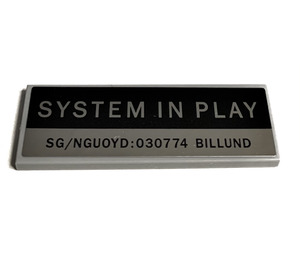 LEGO Gris pierre moyen Tuile 2 x 6 avec System dans Play Autocollant (69729)