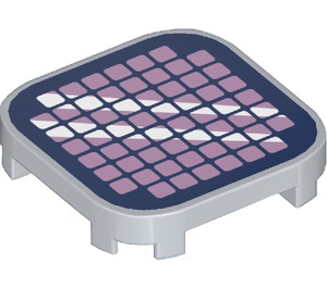 LEGO Medium Stone Gray Tile 4 x 4 x 0.7 Rounded with Solar Panel Sticker (68869)