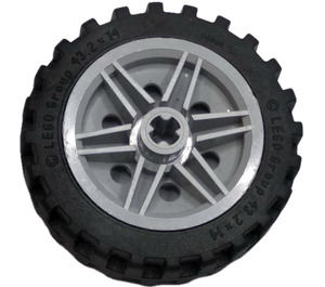 LEGO Medium steengrijs Tire Ø 43.2 x 14 with Rim, Narrow Ø30 x 14 with Axle Hole