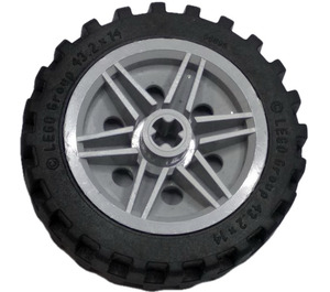 LEGO Medium Stone Gray Tire Ø 43.2 x 14 with Rim, Narrow Ø30 x 14 with Axle Hole