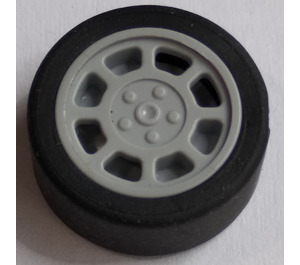 LEGO Medium Stone Gray Tire, Low Profile, Narrow Ø14.58 X 6.24 with Rim 11 x 6 mm and Spokes