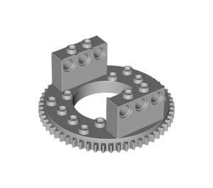 LEGO Medium Stone Gray Top for Turntable with Technic Bricks Attached (2855)