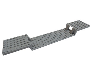 LEGO Medium stengrå Tog Base 6 x 34 Split-Level uden bundrør (87058)