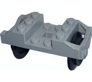 LEGO Medium Stengrå Tåg Hjul Hållare med Hjul (9V) (2878 / 74784)