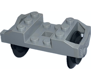 LEGO Medium Stone Gray Train Wheel Holder with Wheels (9V) (2878 / 74784)