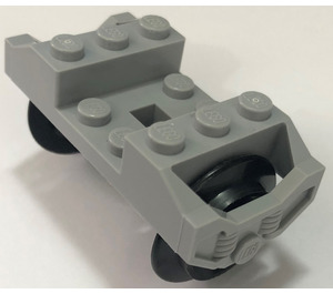LEGO Gris pierre moyen Train Roue Titulaire avec roues (RC) (2878)