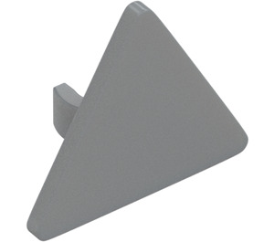 LEGO Medium Stone Gray Triangular Sign with Open 'O' Clip (65676)