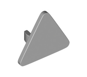 LEGO Gris pierre moyen Triangulaire Sign avec Clip ouvert en 'o' (65676)