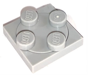 LEGO Mittleres Steingrau Turntable 2 x 2 mit Medium Stone Grau oben (74340)