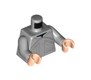 LEGO Medium steingrå Ugnaught med Svart Ben Minifigur Overkropp (973 / 76382)