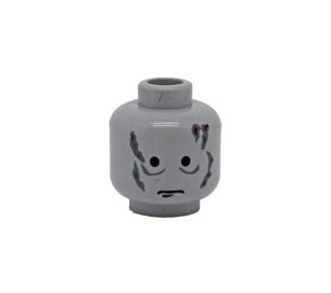 LEGO Medium Stone Gray Vader Head without Eyebrows (Safety Stud) (3626 / 52342)