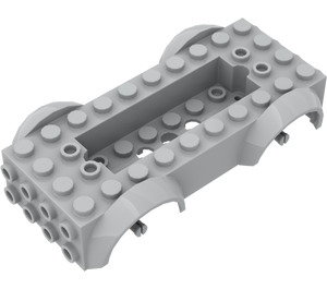 LEGO Medium Stone Gray Vehicle Base with Same Color Wheel Holders (11650 / 12622)