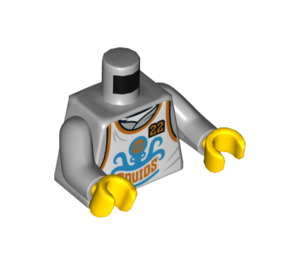 LEGO Medium Stone Gray Wade Minifig Torso (973 / 76382)