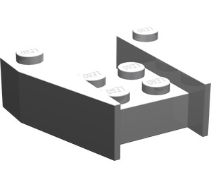 LEGO Medium Stone Gray Wedge 3 x 4 without Stud Notches (2399)