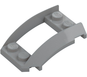 LEGO Medium Stone Gray Wedge 4 x 3 Curved with 2 x 2 Cutout (47755)