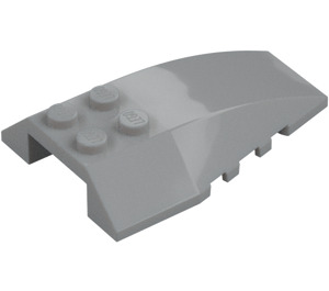 LEGO Medium Stone Gray Wedge 6 x 4 Triple Curved (43712)